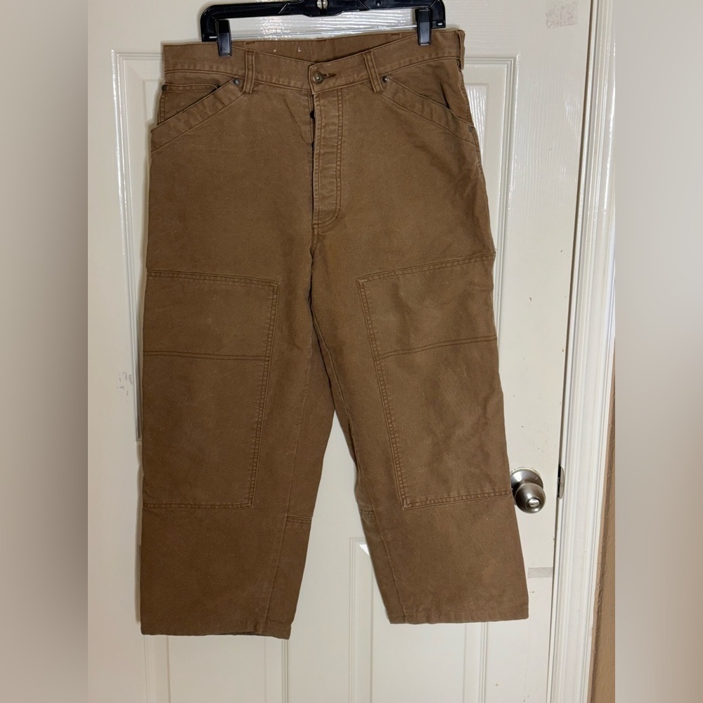 Vintage Polo Sport Pants Men's 34X26 Tan Carpenter Genuine Workwear Pockets​​ - Picture 2 of 13